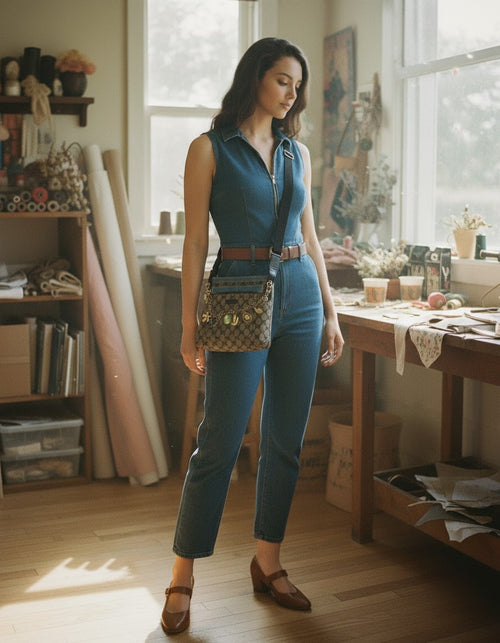 [AI-GEN] OOAK Authentic Vintage Gucci Crossbody Purse w/ Chain Strap