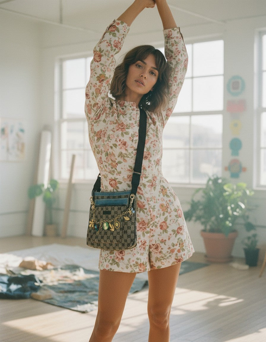 [AI-GEN] OOAK Authentic Vintage Gucci Crossbody Purse w/ Chain Strap