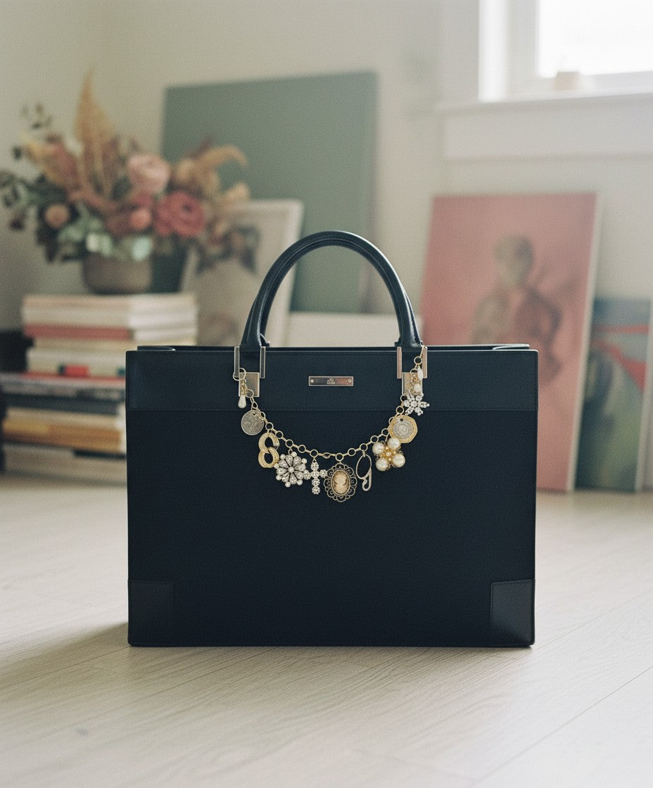[AI-GEN] OOAK Vintage Gucci Executive Style Bag w/ Bag Chain
