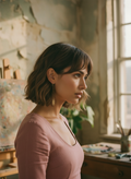 [AI-GEN] OOAK Vintage Oval Threader Earrings
