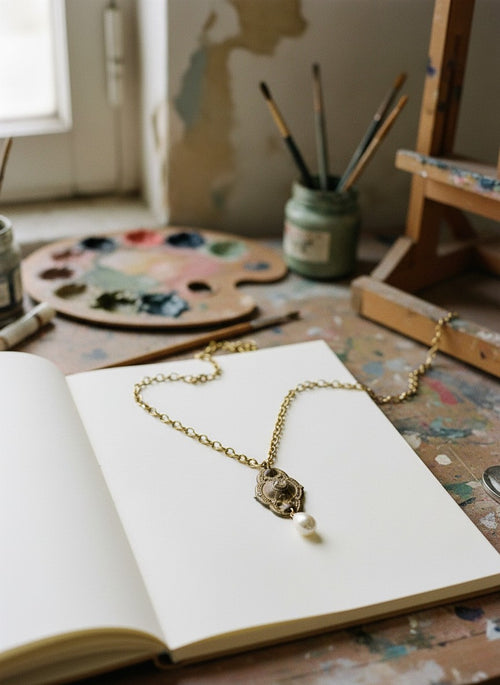 [AI-GEN] OOAK Vintage Drawer Pull Necklace