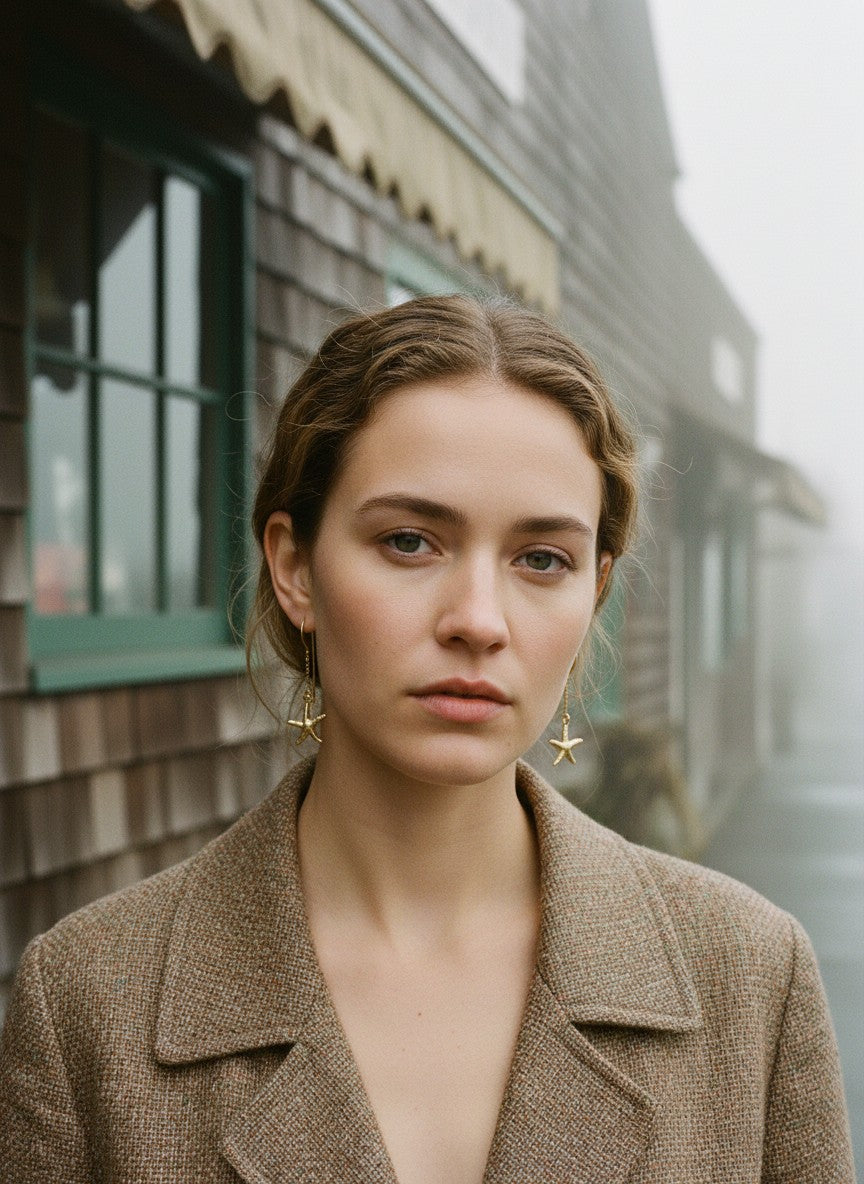 [AI-GEN] Handmade Sea Life Threader Earring