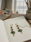 [AI-GEN] OOAK Semiprecious Buffalo Earrings