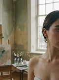 [AI-GEN] Handmade Floral Heart & Pearl Drop Earrings