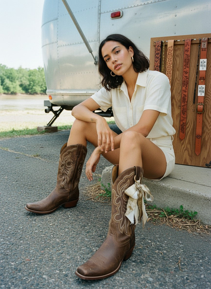 [AI-GEN] OOAK Charmed Cowboy Boots
