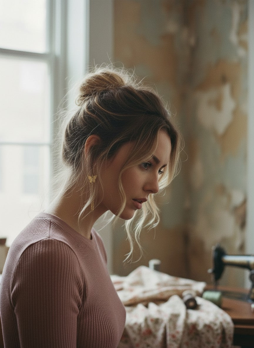 [AI-GEN] Handmade Butterfly Threader Earrings