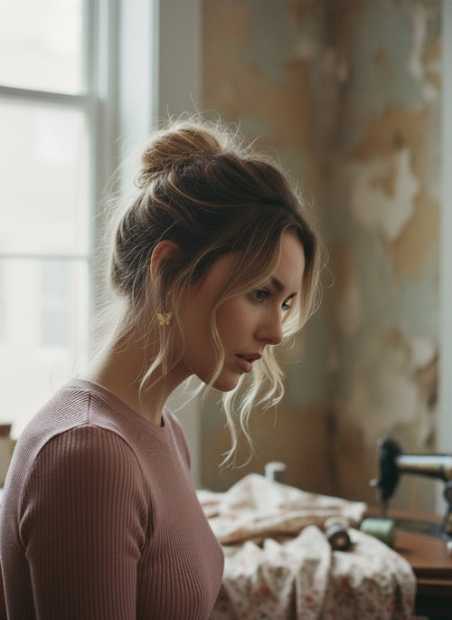 [AI-GEN] Handmade Butterfly Threader Earrings