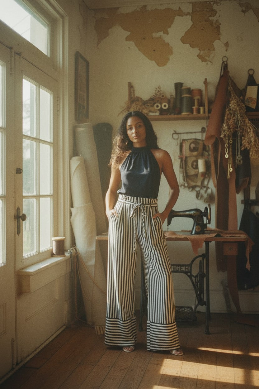 [AI-GEN] Striped Pant Jumpsuit