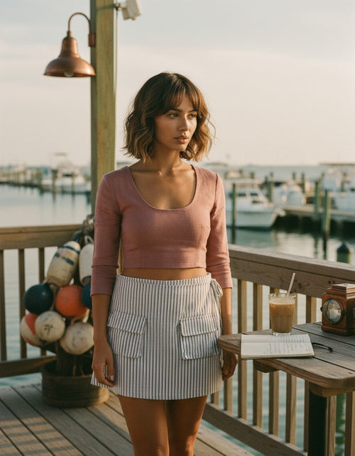 [AI-GEN] Striped Skort