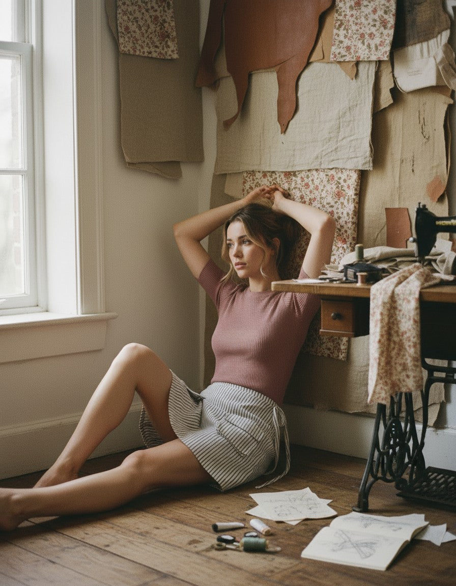 [AI-GEN] Striped Skort
