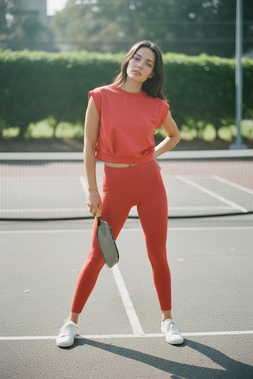 [AI-GEN] Soft Dry Touch Tencel Span Semi Cropped Pleated Top