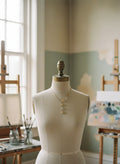 [AI-GEN] Handmade Citrine & Faceted Glass Lariat Necklace