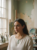 [AI-GEN] Handmade Resin Bead Lariat Necklace