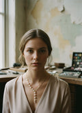 [AI-GEN] Handmade Freshwater Pearl Lariat Necklace