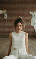 [AI-GEN] Embroidered Top with Fringe Hem