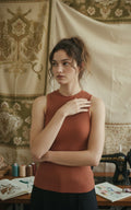 [AI-GEN] Sadie & Sage Soft Cedar Ruched Knit Tank