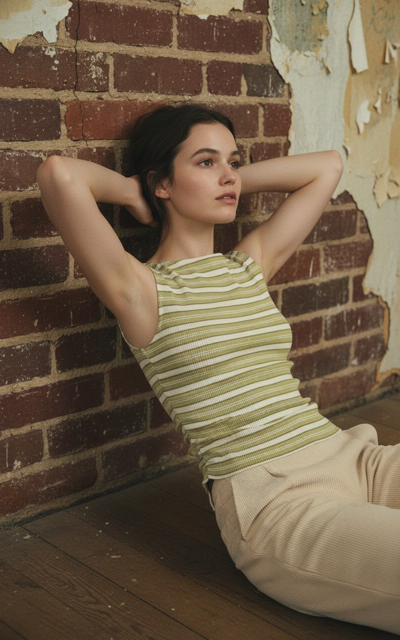 [AI-GEN] Sage the Label Grassland Knit Top