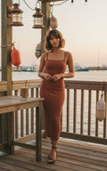 [AI-GEN] Sadie & Sage Soft Cedar Rib Knit Midi Dress