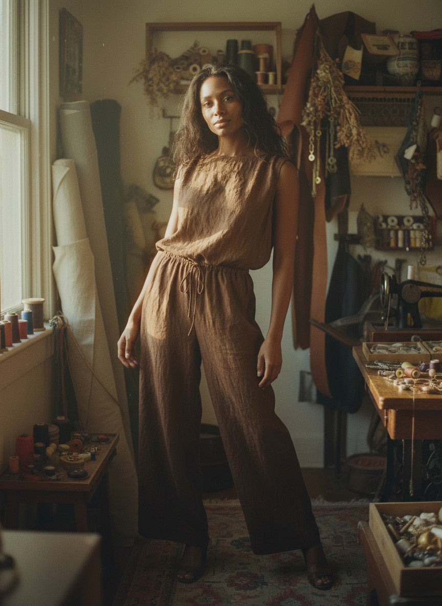 [AI-GEN] Sadie & Sage Sepia Sky Pants