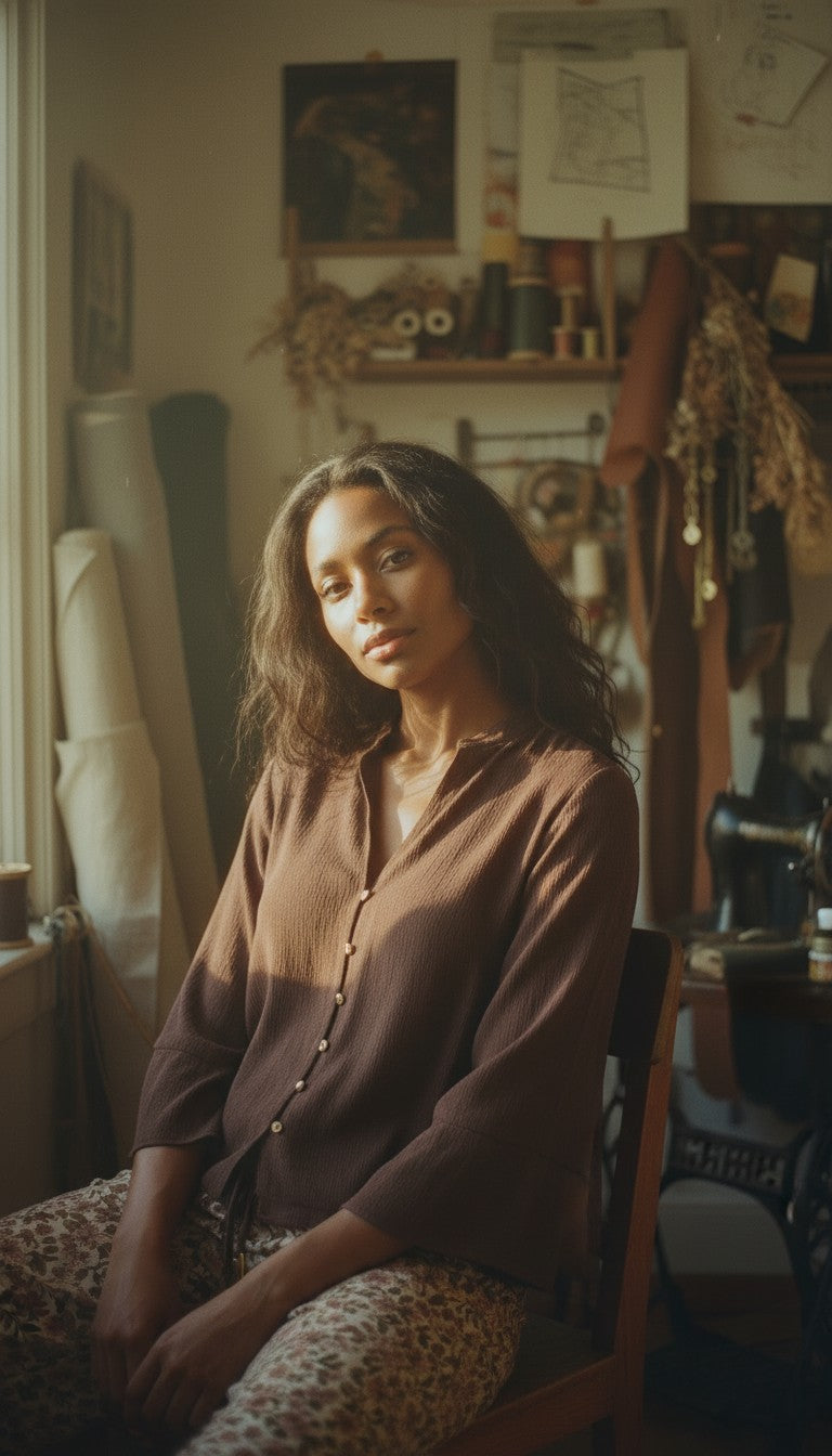 [AI-GEN] Dex Wide Sleeves Blouse