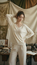 [AI-GEN] Dex V-Neck Knit Top