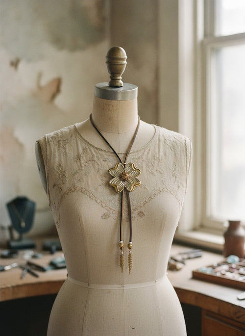 [AI-GEN] OOAK Vintage Flower Statement Bolero