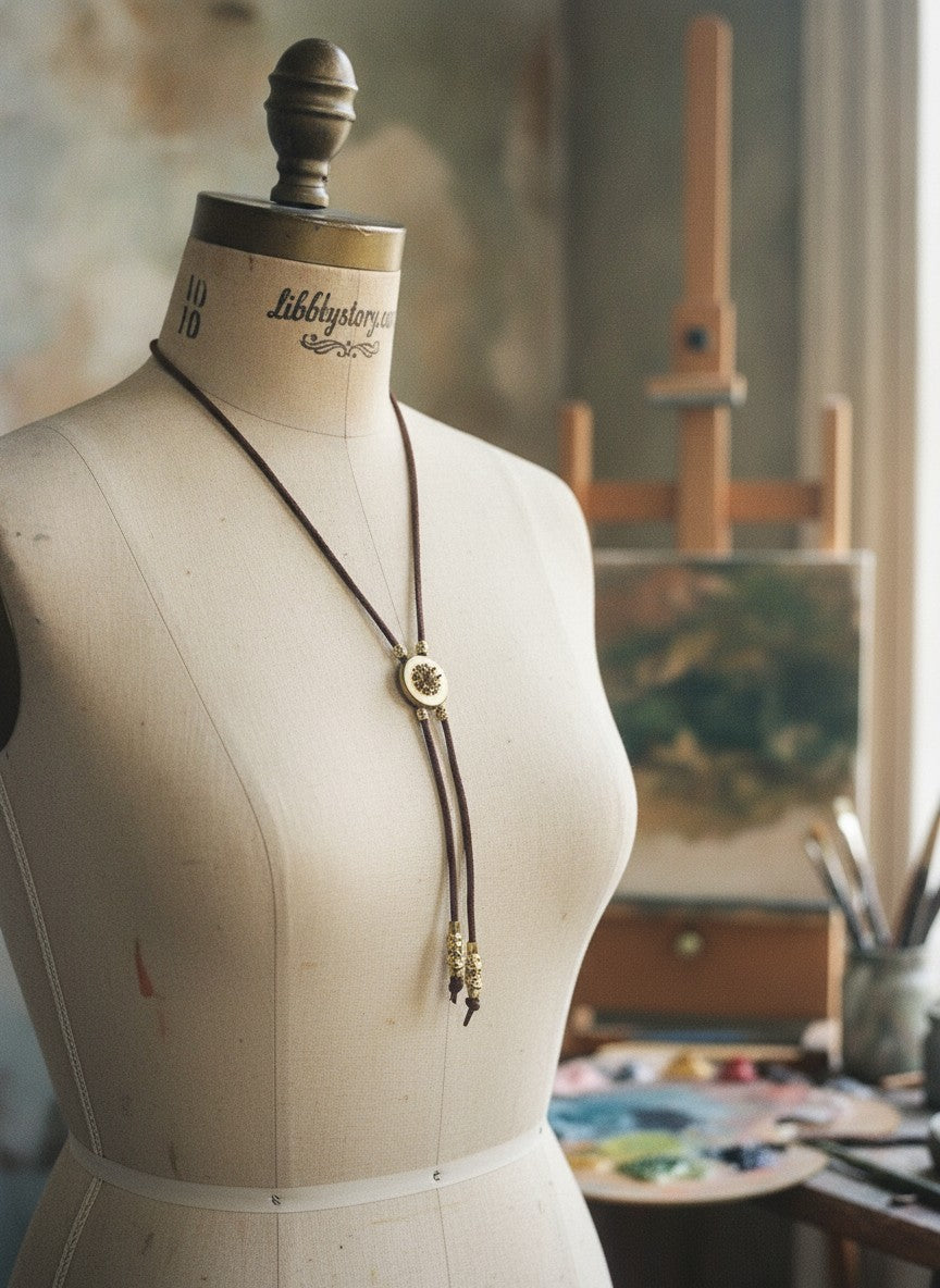 [AI-GEN] OOAK Vintage Brass Pendant Bolero