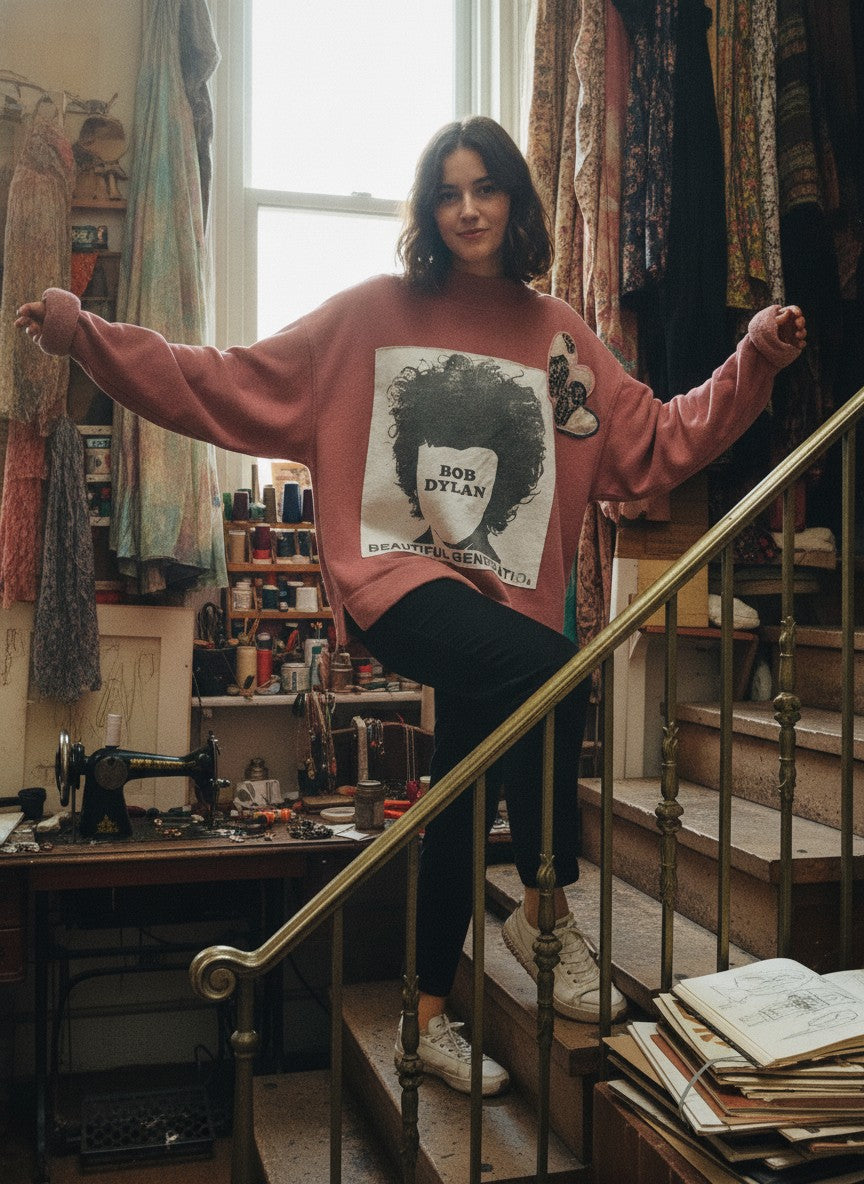 [AI-GEN] OOAK Dylan Love Patchwork Sweatshirt