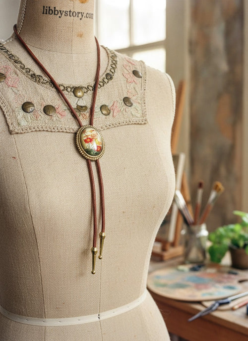 [AI-GEN] OOAK Vintage Floral Cameo