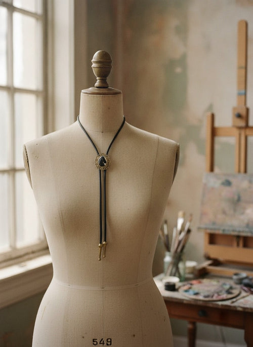 [AI-GEN] Handmade Horse Cameo Bolo