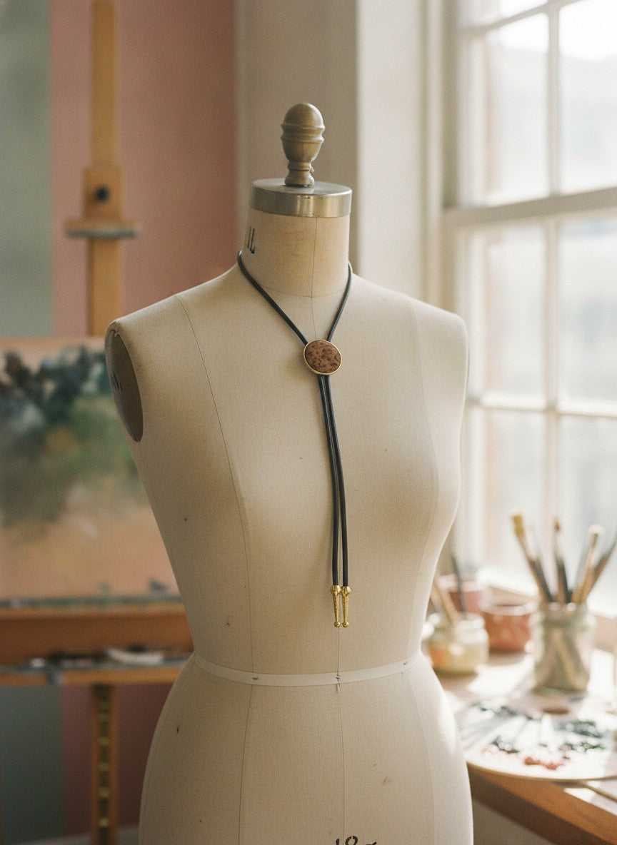 [AI-GEN] OOAK Leopard Print Bolo