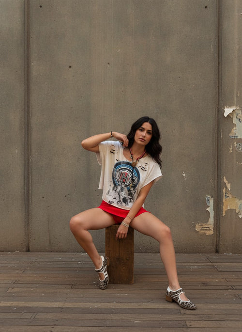 [AI-GEN] OOAK Upycled Who Graphic Tee