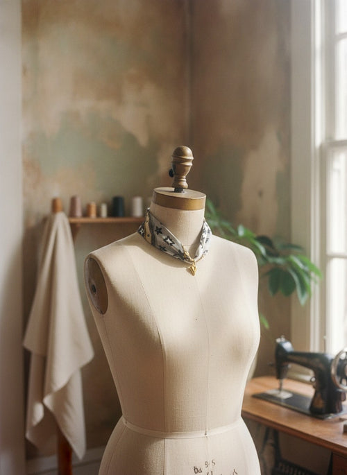 [AI-GEN] OOAK Simple Tie Necklace with Puff Heart Charm