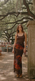 [AI-GEN] Dex Mesh Floral Skirt