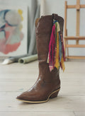 [AI-GEN] OOAK Vintage Ribbon Boot/Bag Charm