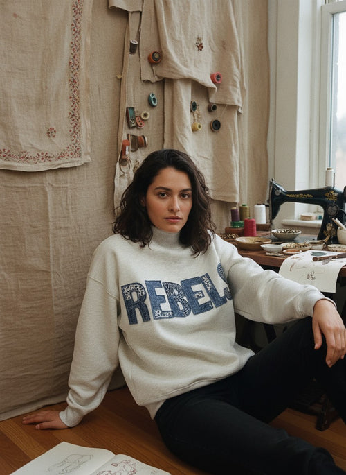 [AI-GEN] OOAK Patchwork Rebels Sweatshirt