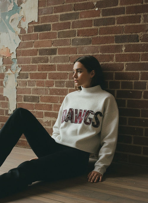 [AI-GEN] OOAK Dawgs Bandana Cropped Sweatshirt
