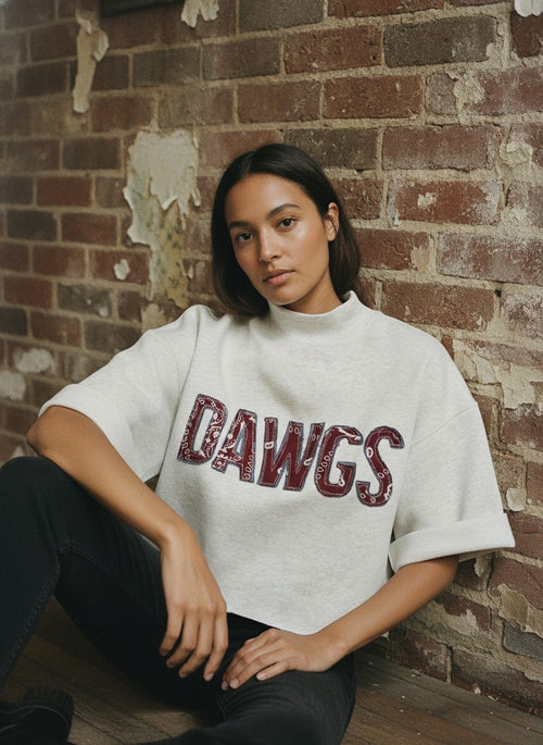 [AI-GEN] OOAK Dawgs Bandana Cropped Sweatshirt