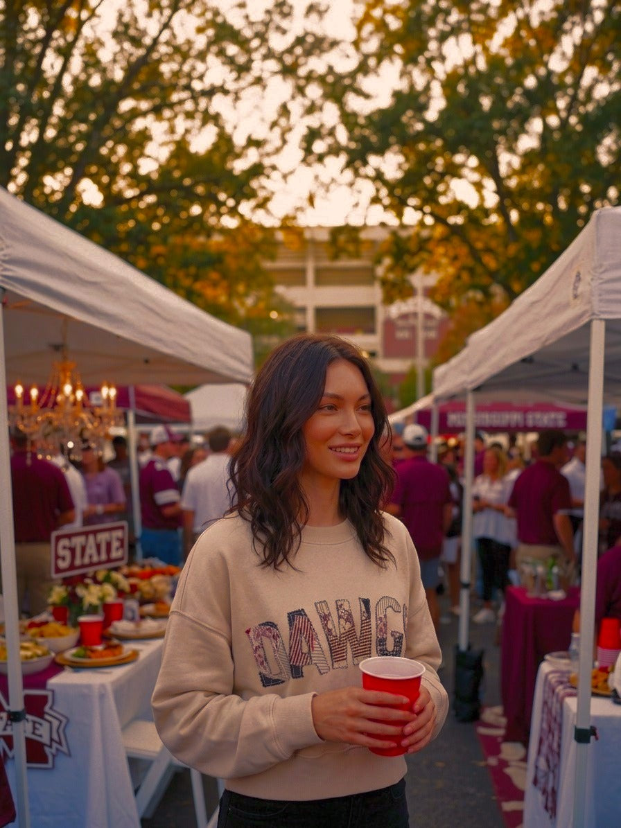 [AI-GEN] OOAK Dawgs Vintage Patchwork Sweatshirt