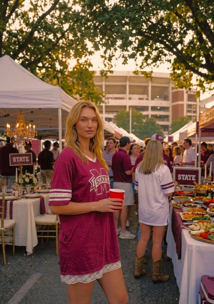 [AI-GEN] OOAK Vintage MSU Tshirt Dress