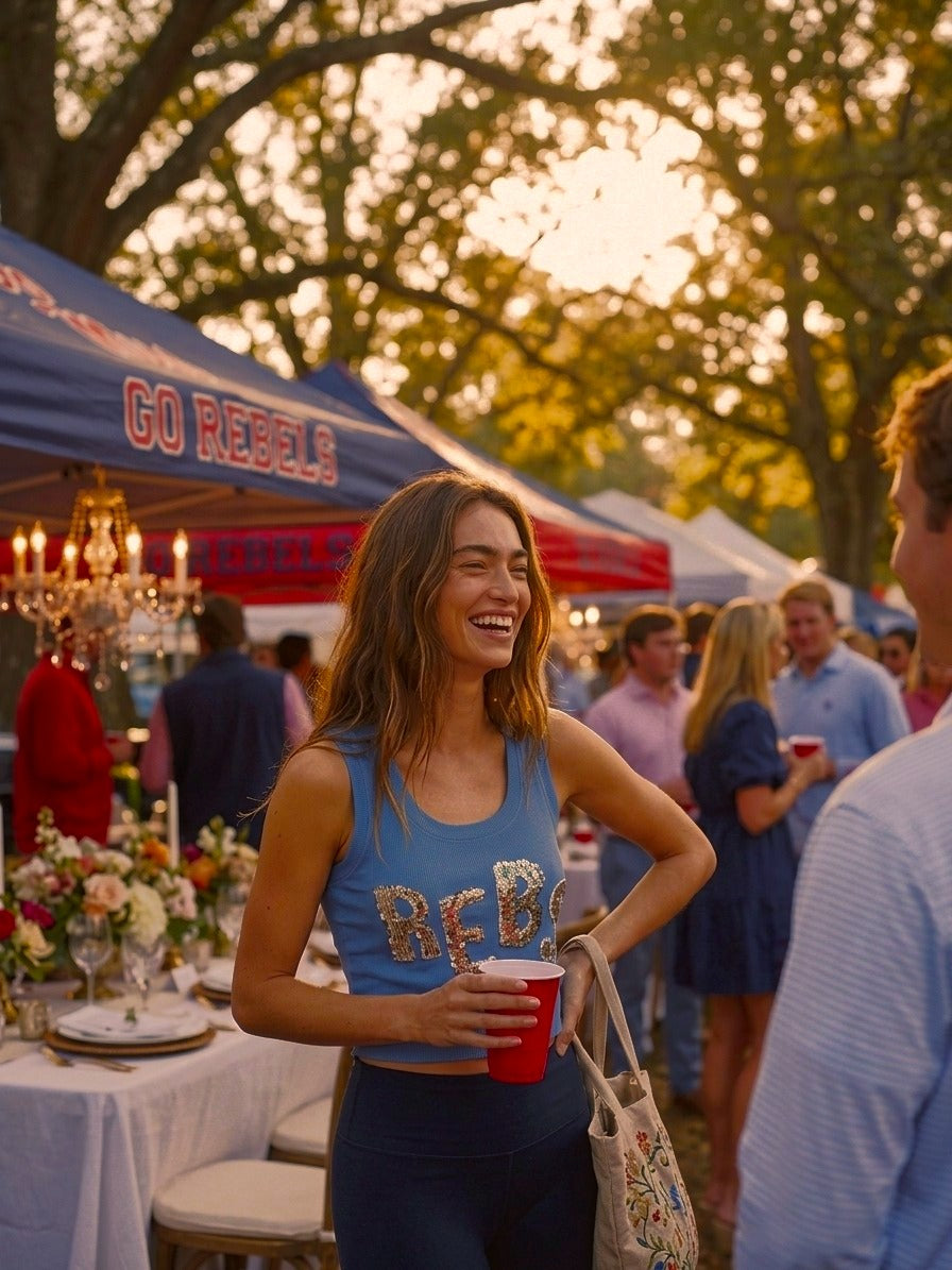 [AI-GEN] OOAK ZSupply Sequin 'Rebs' Tank