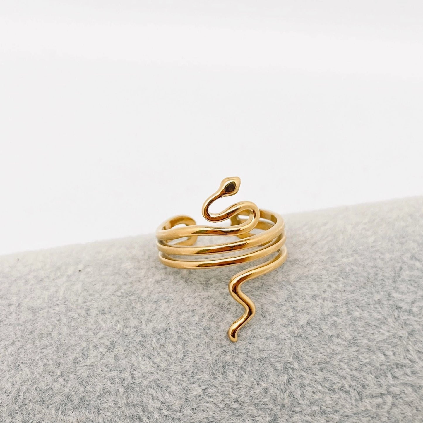 Snake 18K Gold Plated Adjustable Ring