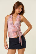 Halter Neck Wrap Top