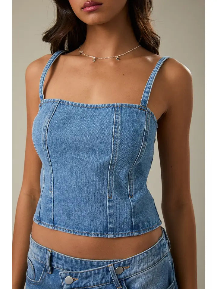 Denim Strappy Top