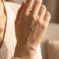 Cz Marquise Hand Chain Bracelet