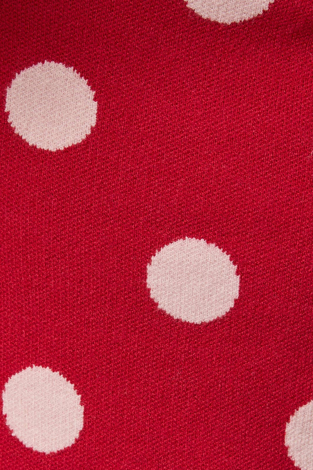 POLKA DOT DETAIL ASYMMETRICAL NECK SWEATER TOP