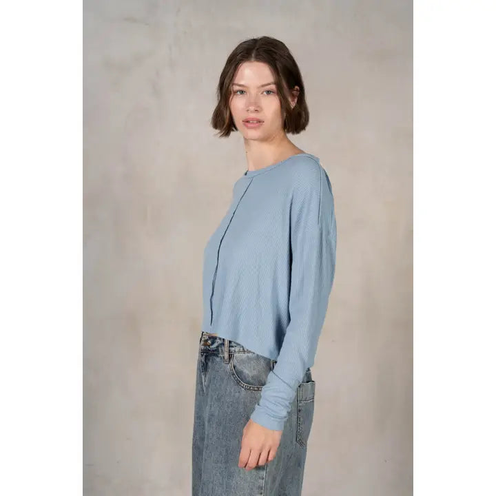 Super Soft Open Back Jersey Pullover