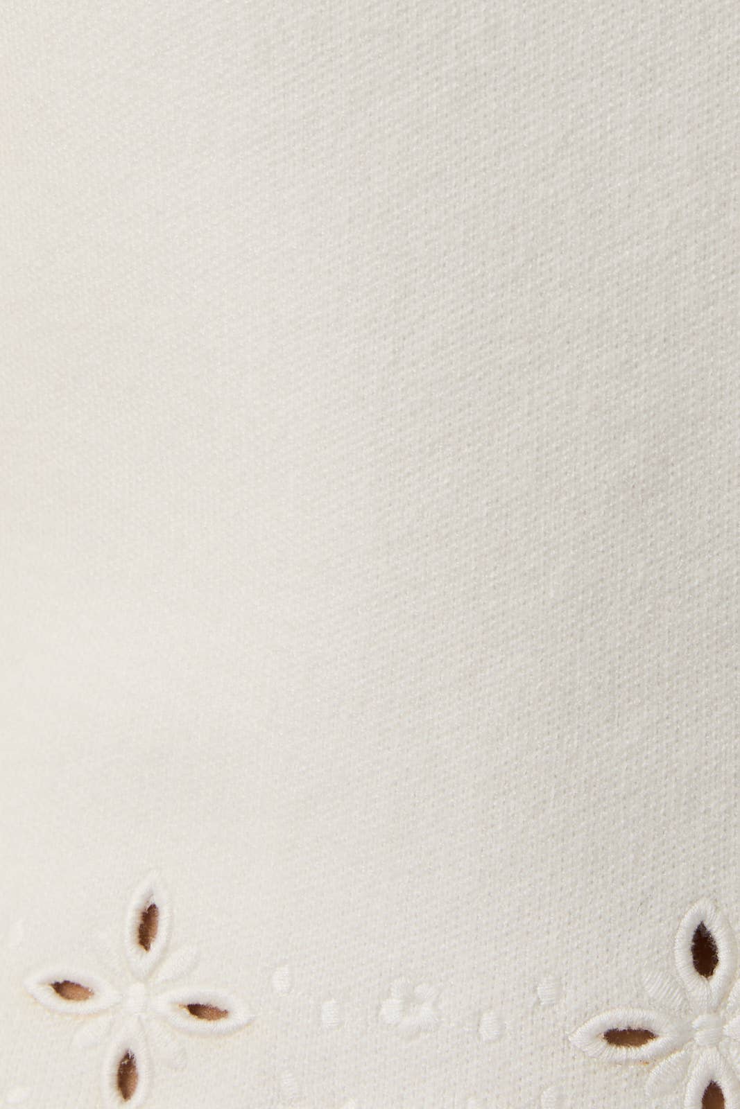 SQUARE NECK EYELET DETAIL SCALLOP HEM SLEEVELESS SWEATER TOP