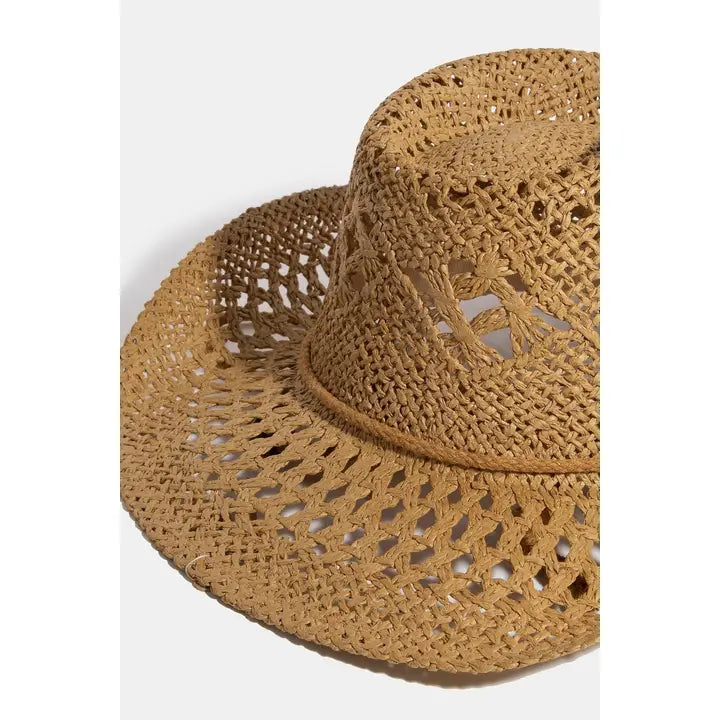 Double Strap Western Straw Hat