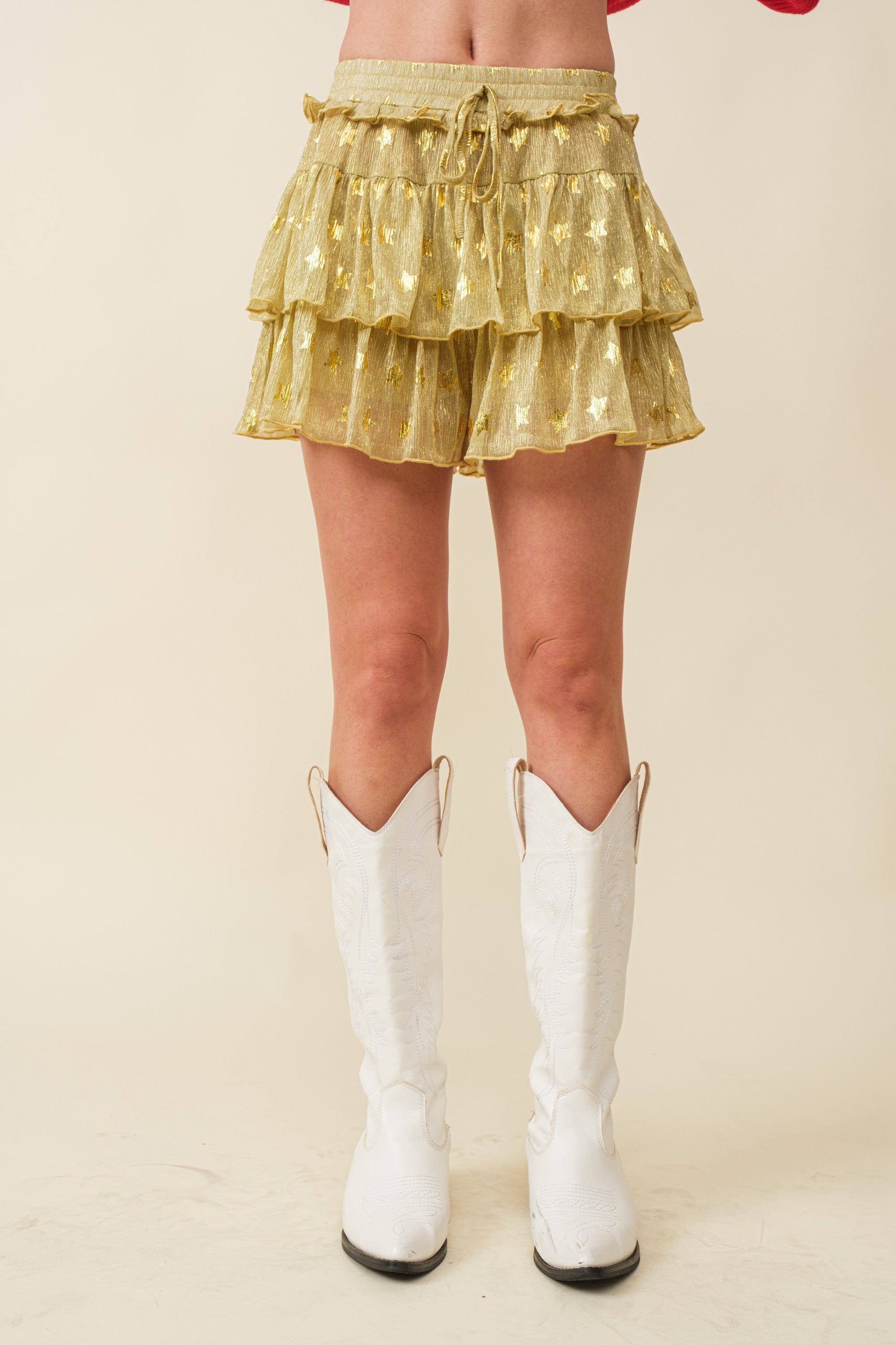 Seeing Stars Ruffle Star Foil Skirt